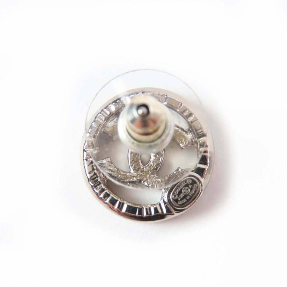 CHANEL Silver Logo Earrings - Picture 6 of 8